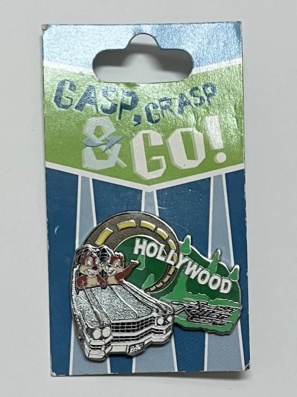 disney chip & dale rock ’n’ roller coaster pin le 1500 2006